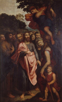 The Calling of Zacchaeus art print by Otto van Veen, featuring Zacchaeus in a fig tree.