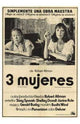 3 Women Movie Poster 11x17 print showcasing captivating cinema art.