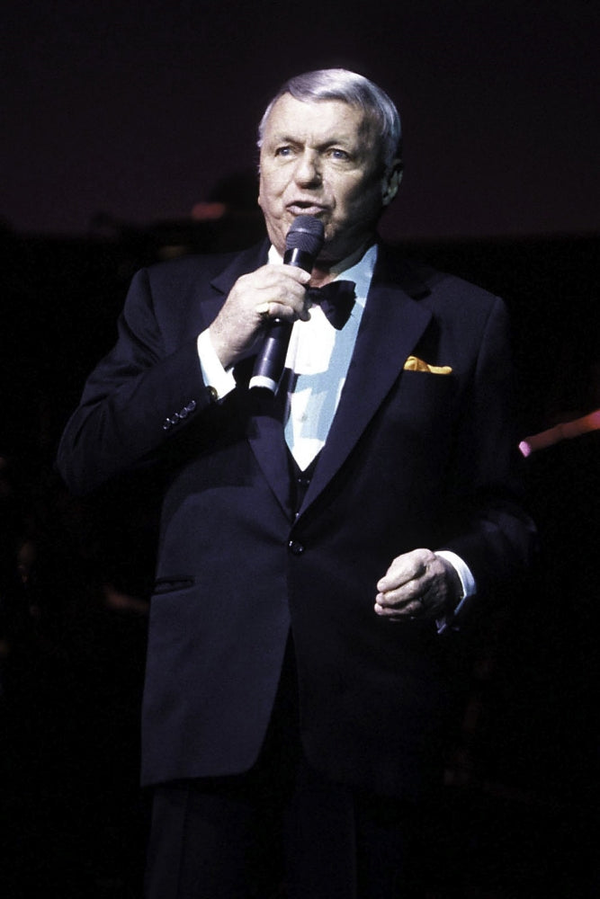Frank Sinatra performing live on stage at Radio City Music Hall photo print