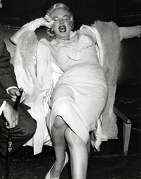 Marilyn Monroe Yawning Photo Print showcasing her timeless beauty