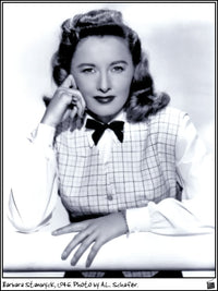 Barbara Stanwyck 1946 photo print by Al Schafer, available in multiple sizes.