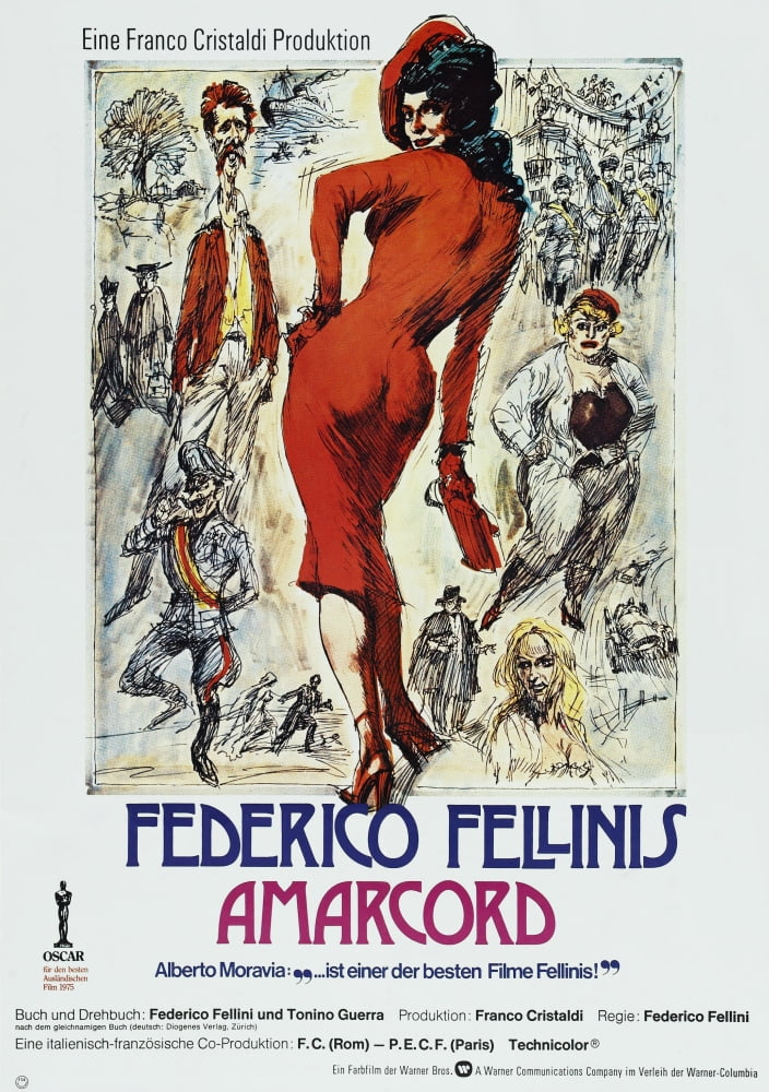 Amarcord Fine Art Poster Print showcasing vibrant cinematic art.
