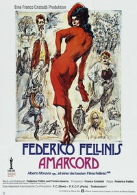 Amarcord Fine Art Poster Print showcasing vibrant cinematic art.