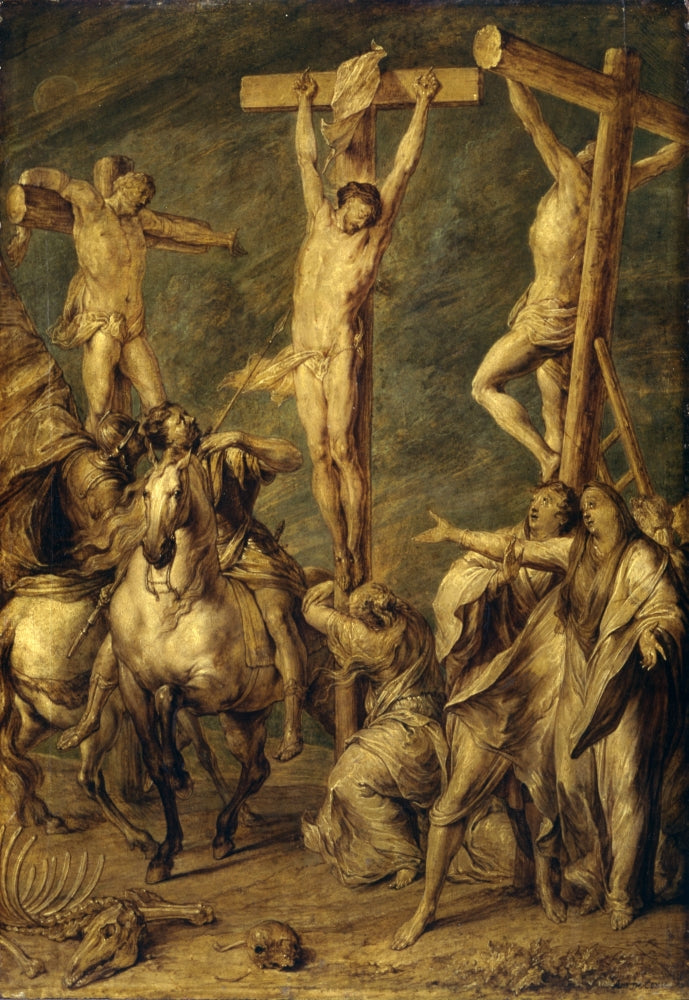 Crucifixion religious poster print available in multiple sizes.