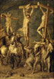Crucifixion religious poster print available in multiple sizes.