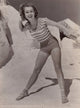 Debbie Reynolds in striped top and shorts photo print