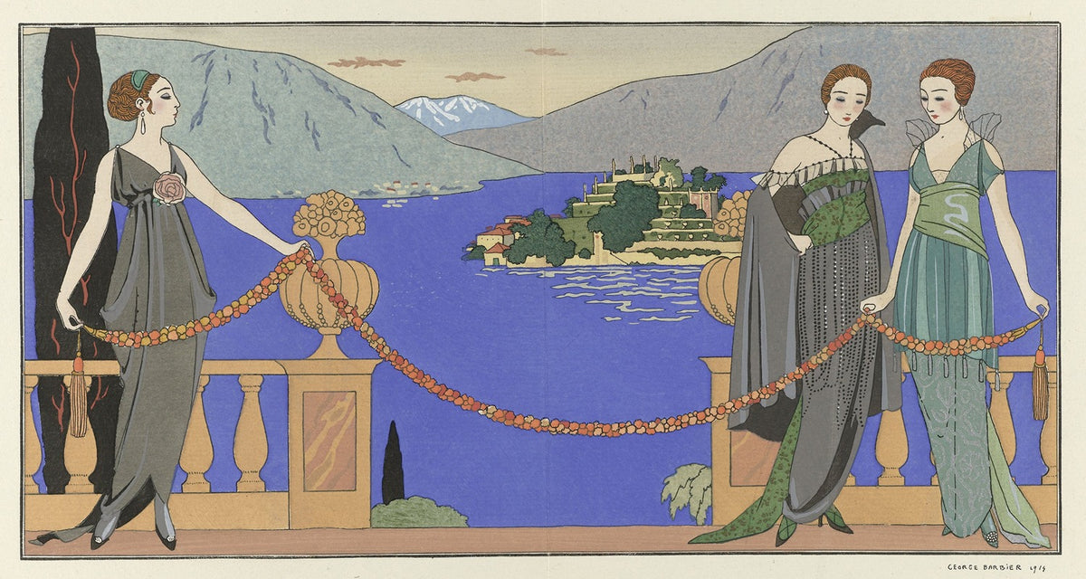 Isola Bella Evening Gowns by Redfern (1914) poster print by George Barbier.
