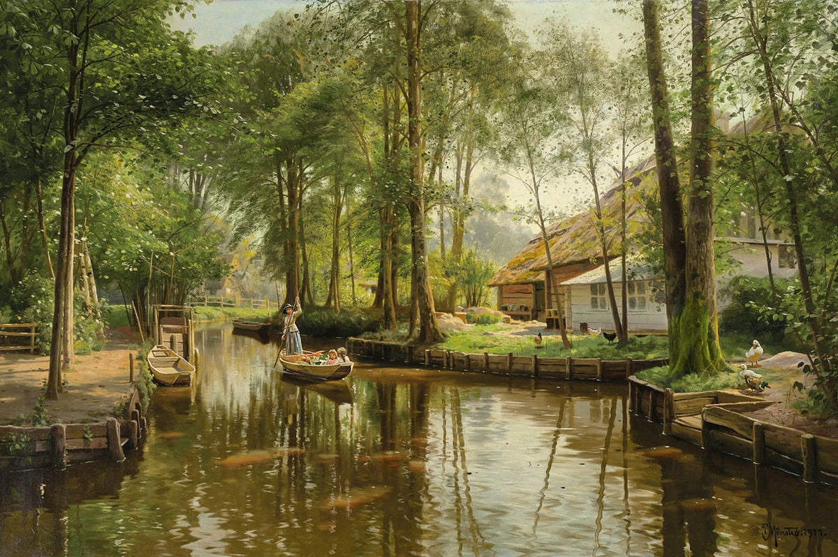 Going to Market Art Print by Peder Mørk Mønsted - 18x24