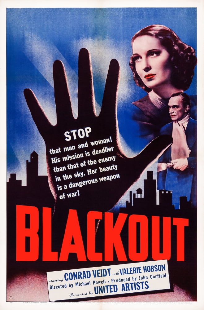 Contraband Movie Masterprint Poster featuring Valerie Hobson and Conrad Veidt, 11x17