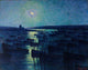 Camaret Moonlight and Fishing Boats art print by Maximilien Luce