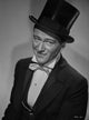 John Wayne portrait in top hat photo print