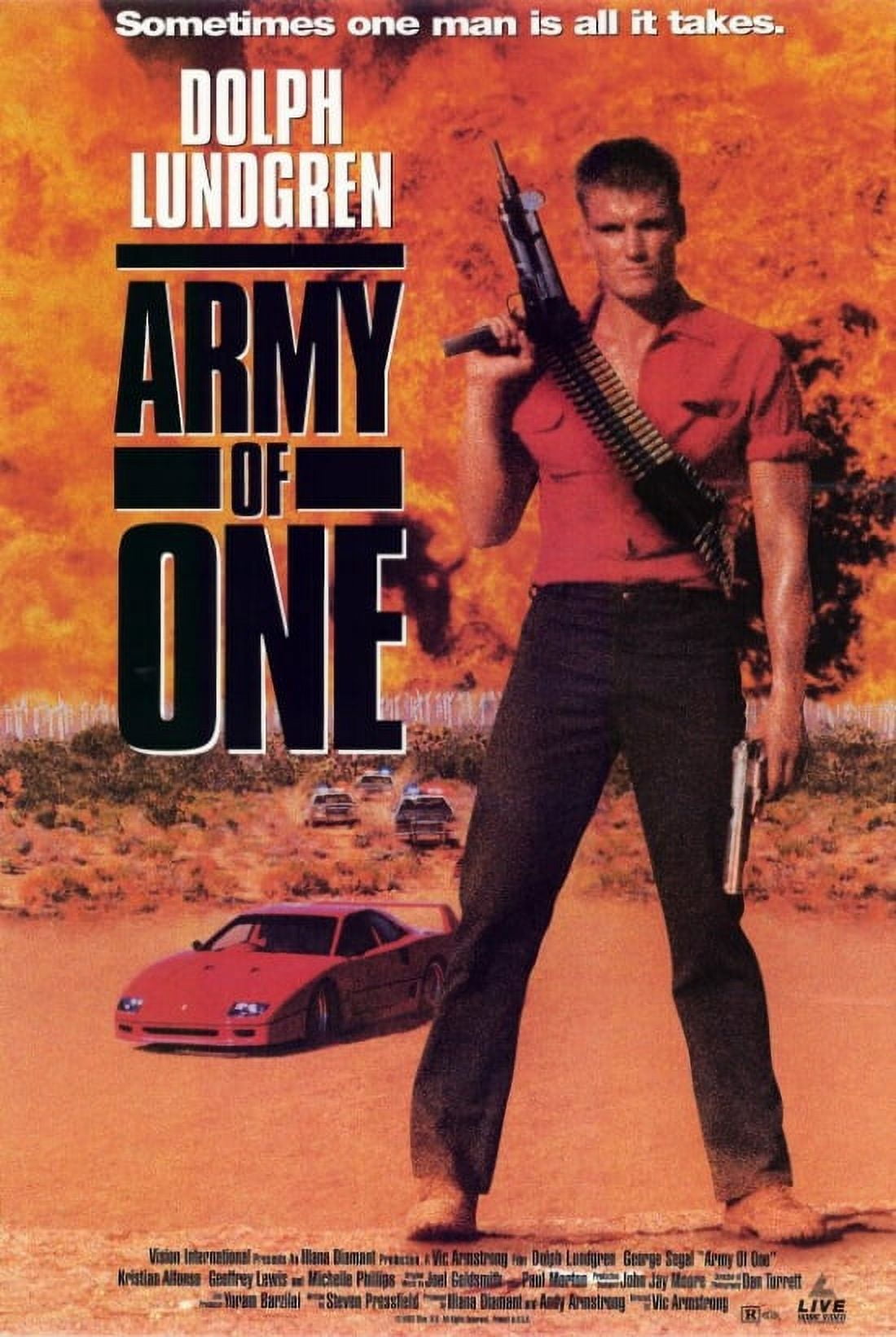 Army of One Movie Poster 11x17 print featuring action-packed cinematic art.