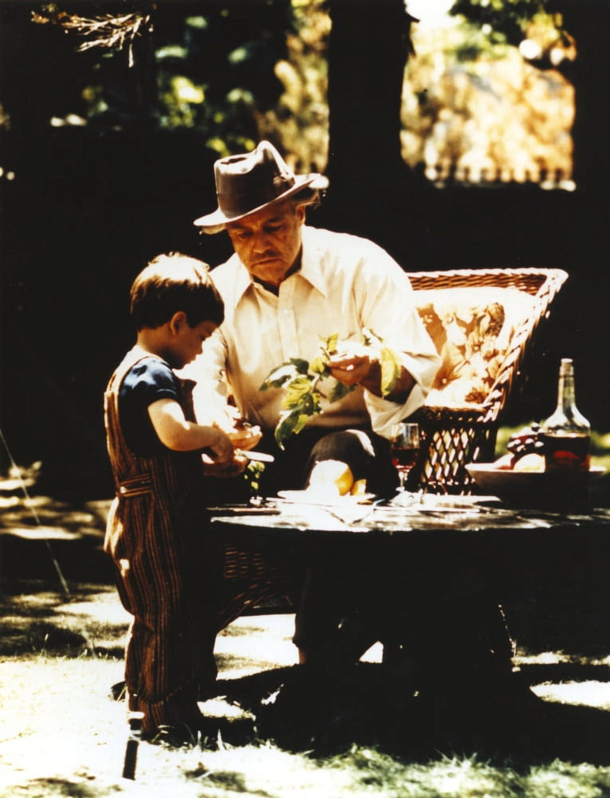 Marlon Brando with Grandson Movie Still from The Godfather Photo Print