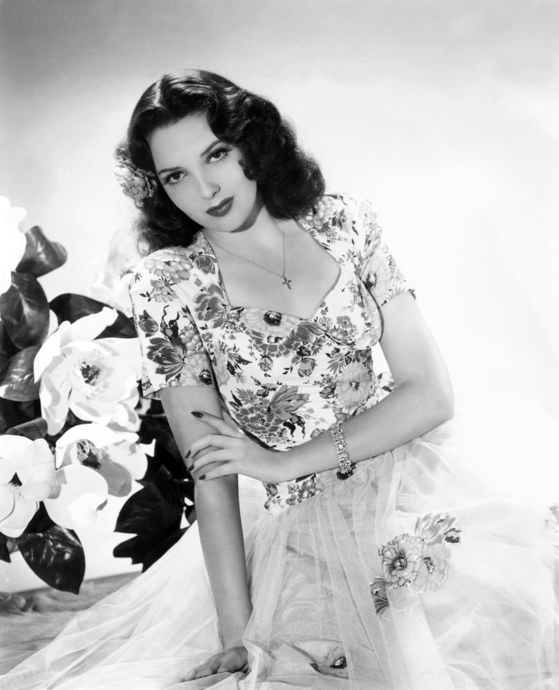 Linda Darnell Portrait Poster Print showcasing classic Hollywood elegance