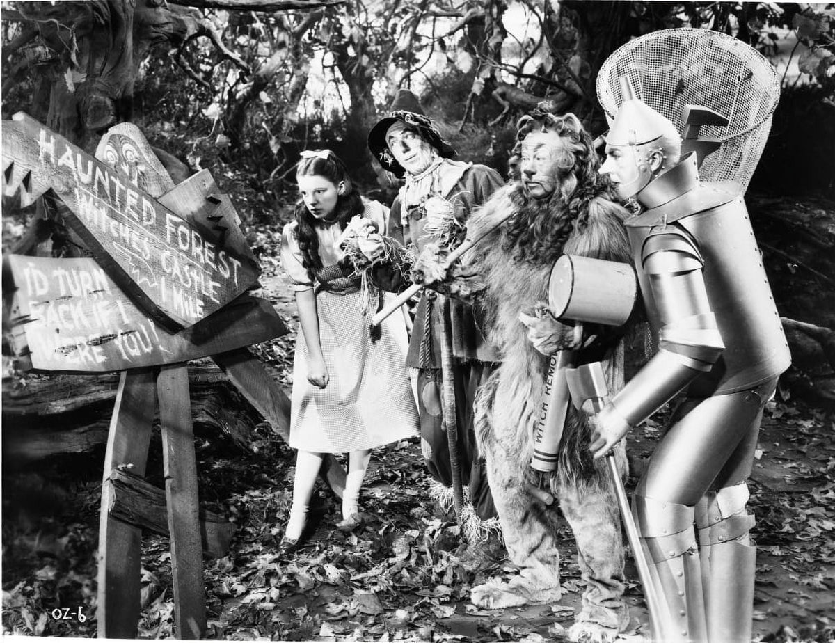 Wizard of Oz Dorothy black and white photo print, classic movie memorabilia.