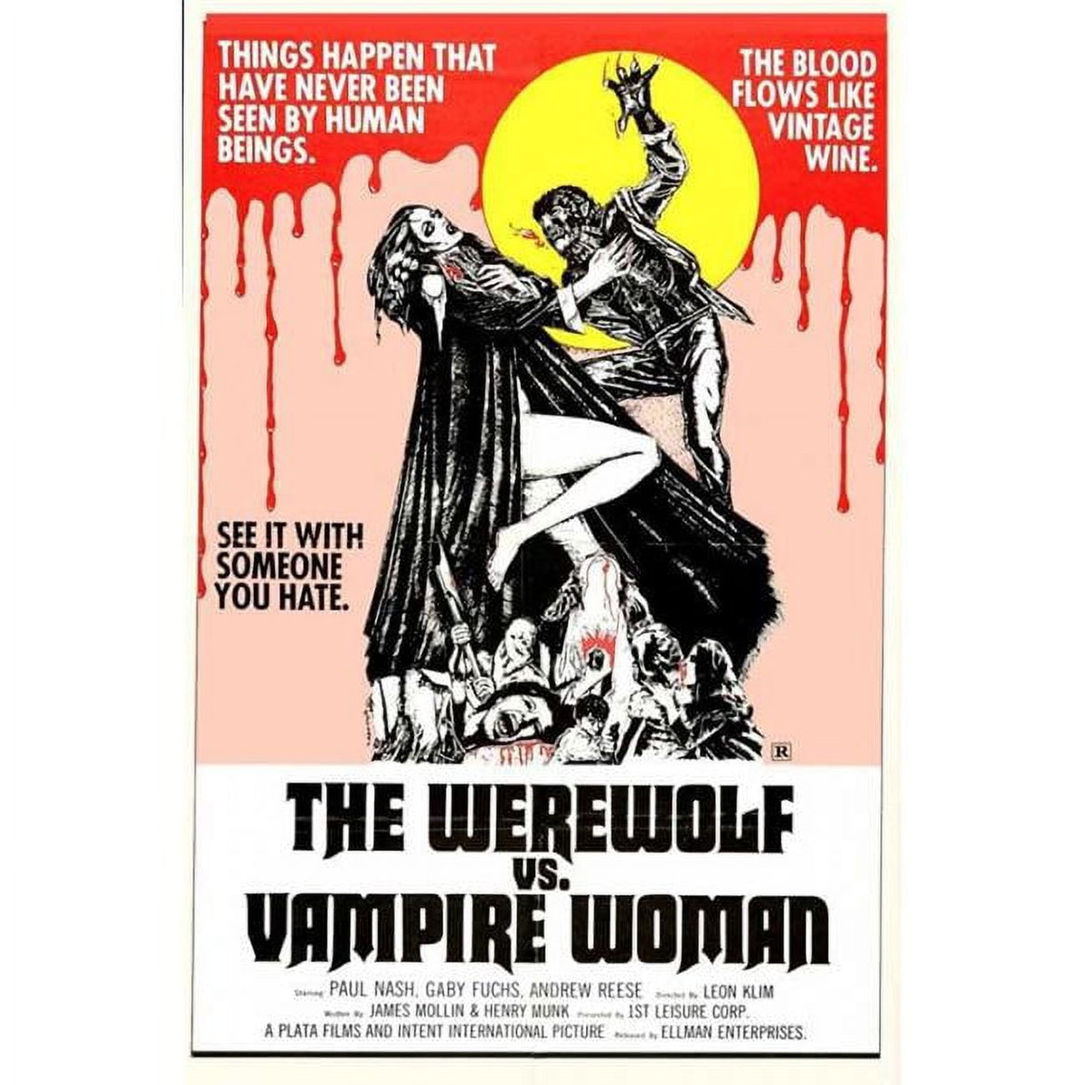 The Werewolf vs. Vampire Women Movie Poster Print 27x40