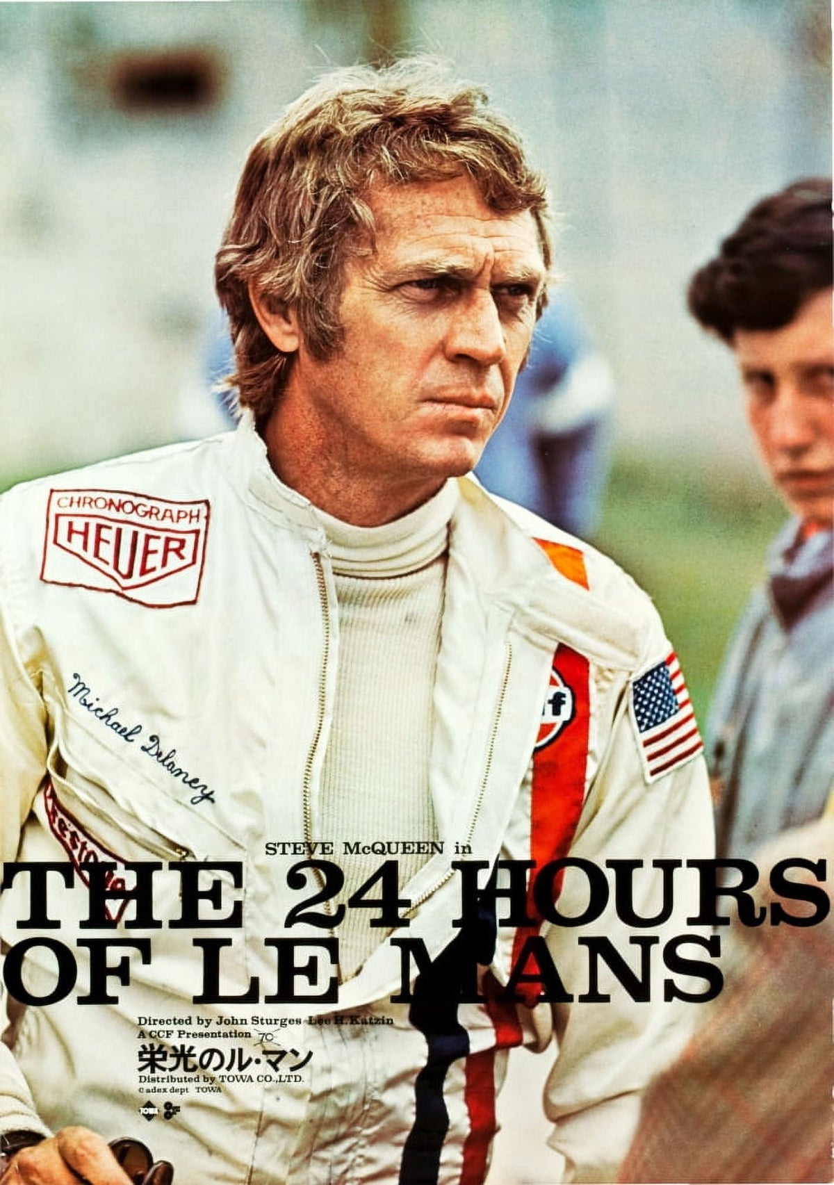 Le Mans movie masterprint poster featuring Steve McQueen in vibrant colors.