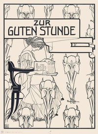 Zur Guten Stunde magazine cover design poster print by Ephraim Moshe Lilien.