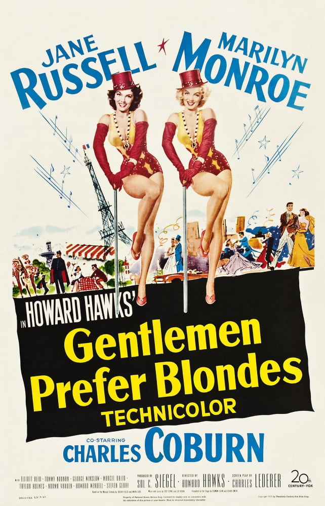 Gentlemen Prefer Blondes Movie Poster Masterprint 11x17