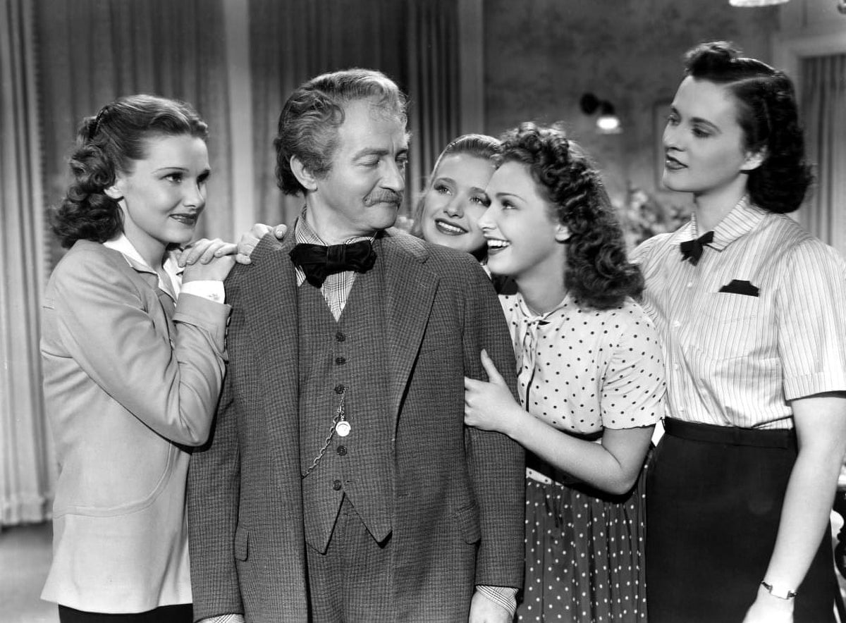 Four Daughters 1938 movie poster print featuring Claude Rains and Priscilla Lane.