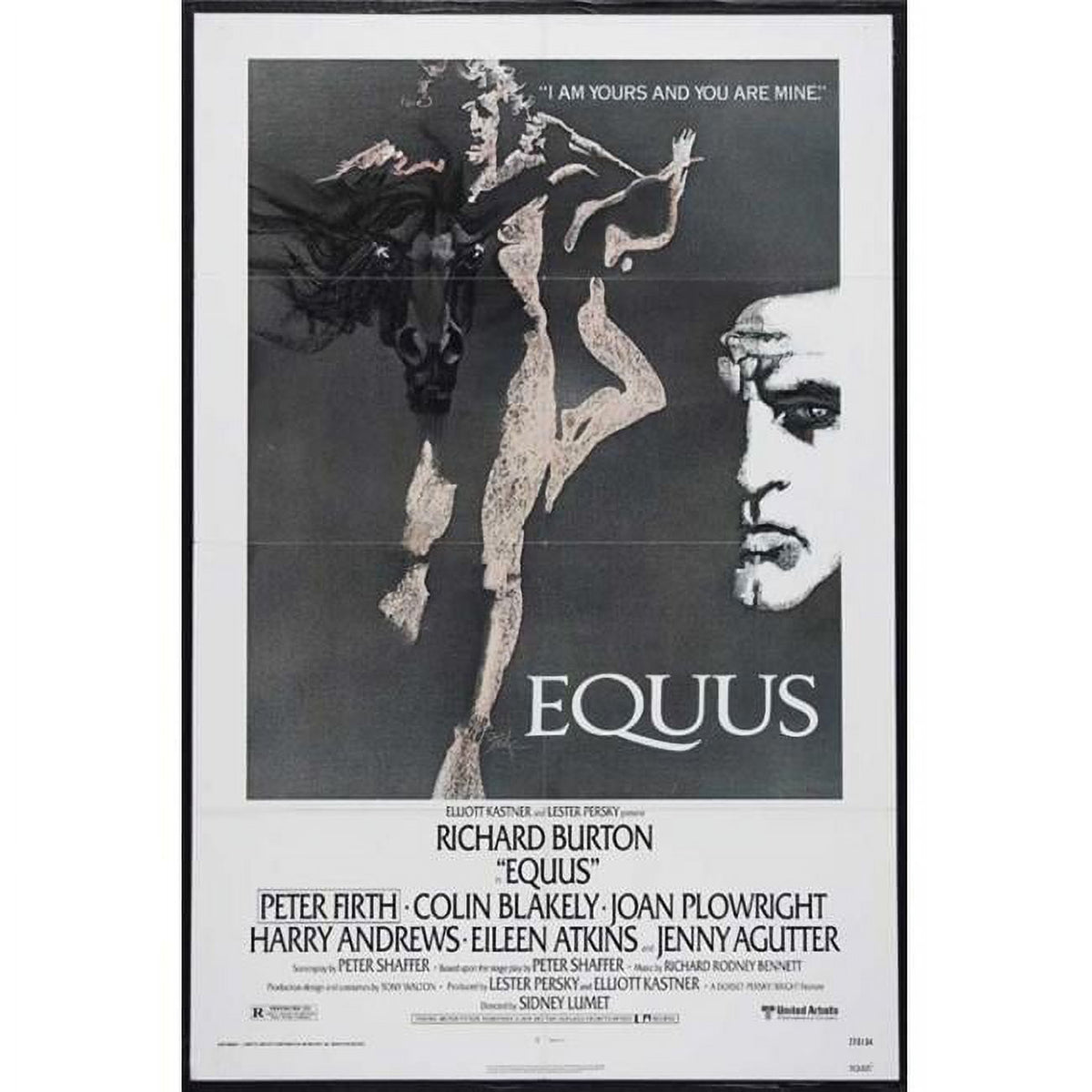Equus Movie Poster Print featuring a dramatic cinematic scene in 27x40 size.