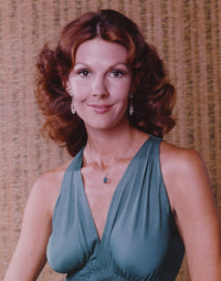 Melinda Fee in Blue Dress Portrait Photo Print