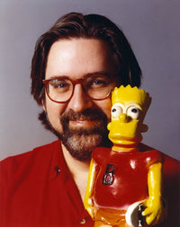 Matt Groening Portrait in Red Shirt with Toy Photo Print