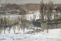 Oosterpark in the Snow fine art print by George Hendrik Breitner, depicting a snowy Amsterdam park.