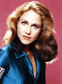 Erin Gray portrait photo print in blue outfit, available in multiple sizes.
