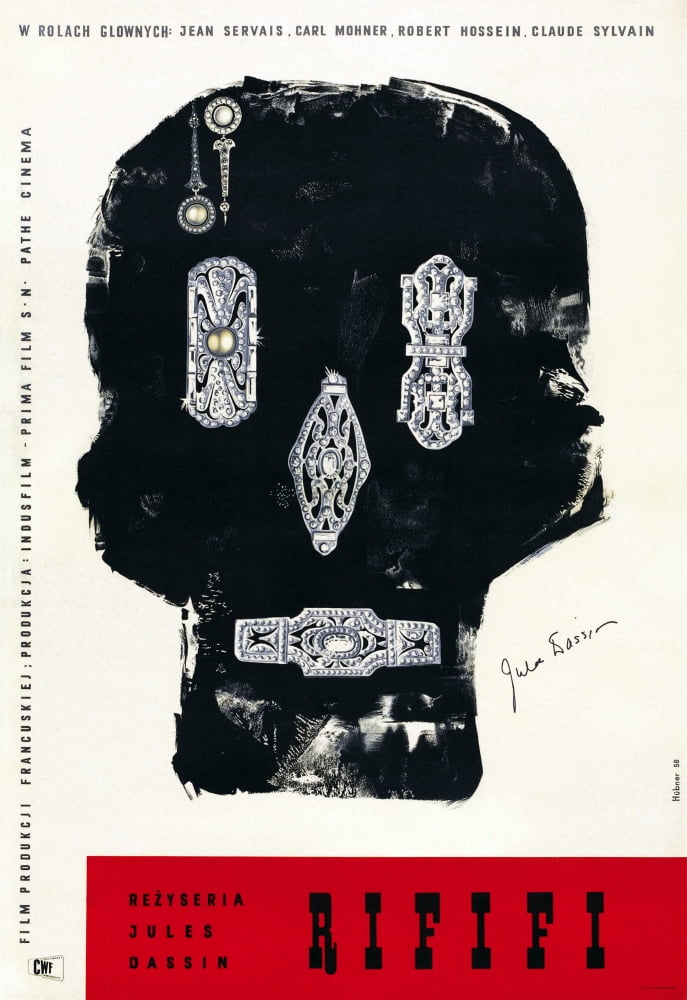 Rififi 1955 Movie Masterprint Poster print showcasing classic Polish art.