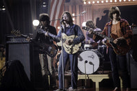 John Lennon on stage with Eric Clapton, Mitch Mitchell, and Keith Richards photo print.