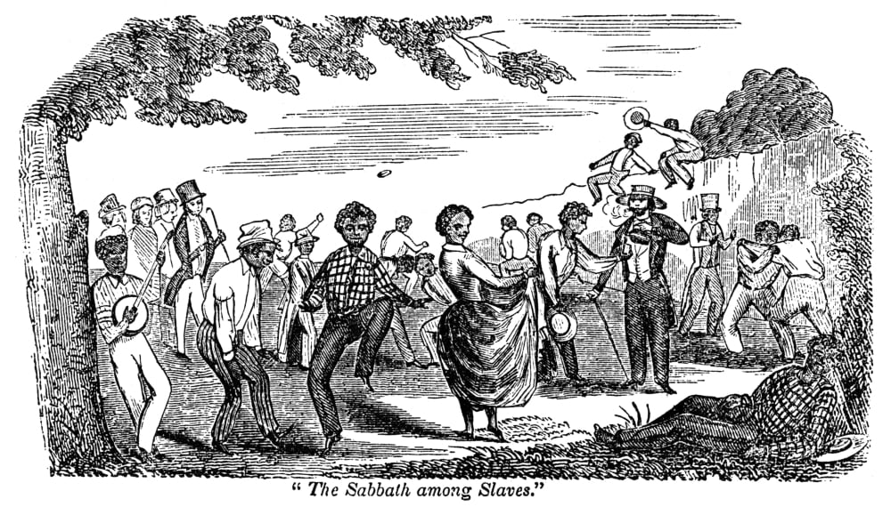 Plantation Life: Sabbath engraving print from Henry Bibb's Narrative (1849)