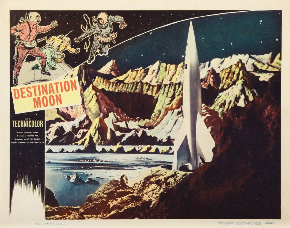 Destination Moon Still poster print showcasing celestial beauty.