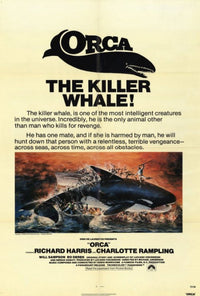 Orca Movie Poster Print capturing the beauty of the ocean adventure.