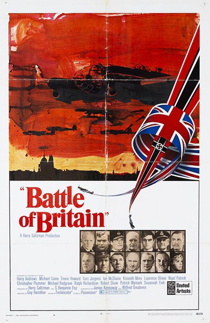 Battle of Britain Movie Poster 11x17 print showcasing WWII aerial combat.