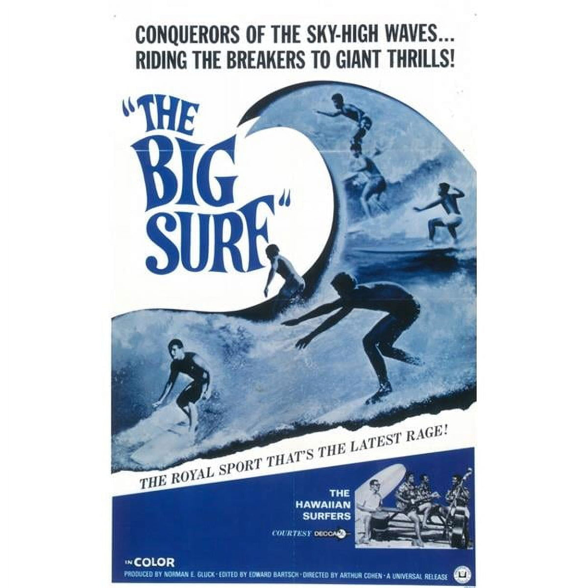 The Big Surf movie poster print showcasing vibrant surf culture.