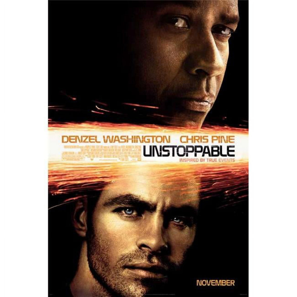 Unstoppable Movie Poster Print 27x40 - Action Film Decor