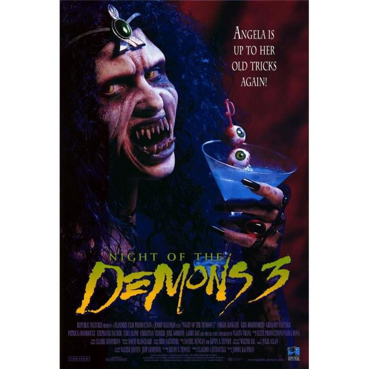 Night of the Demons 3 movie poster print featuring horror film artwork.