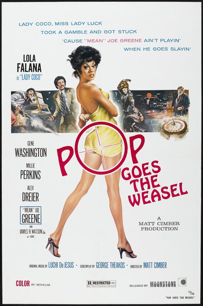 Pop Goes The Weasel movie masterprint poster by Lola Falana, 11x17
