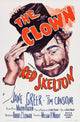 The Clown movie poster featuring Red Skelton from 1953, vibrant design, available in multiple sizes.