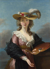 Self Portrait in a Straw Hat fine art print by Elisabeth Louise Vigée Le Brun