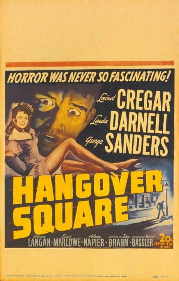 Hangover Square Movie Poster 11x17 print for classic cinema decor.