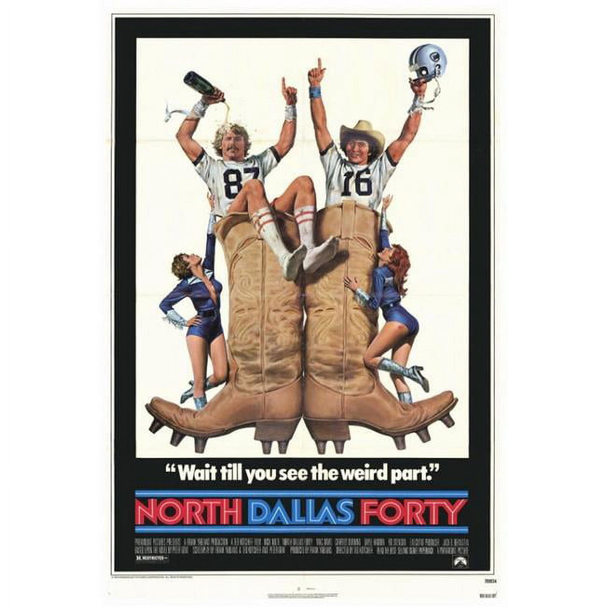 North Dallas Forty Movie Poster Print in 27x40 size