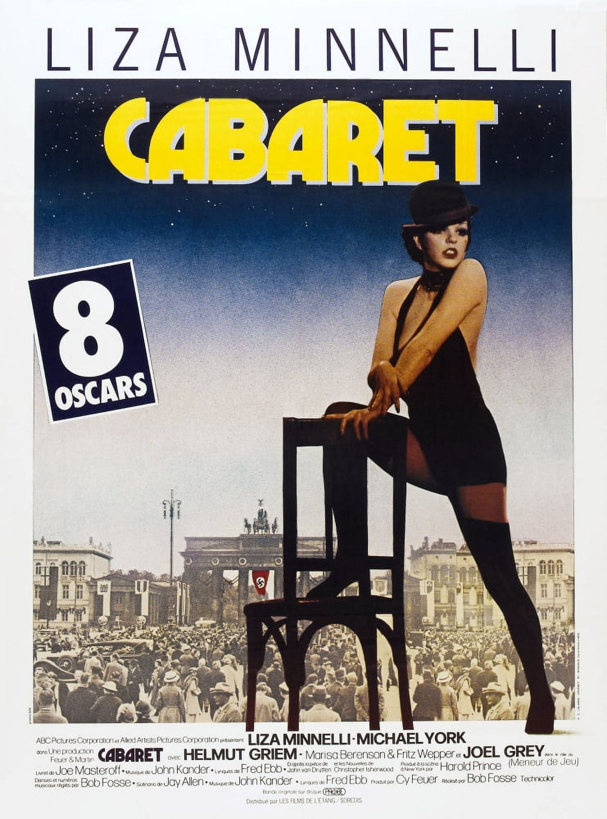 Cabaret movie poster featuring Liza Minnelli from the 1972 film.