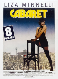 Cabaret movie poster featuring Liza Minnelli from the 1972 film.