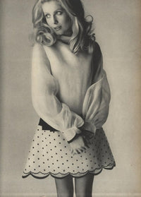 Catherine Deneuve in a polka dot skirt photo print