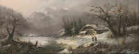 Winter Landscape Art Print by Ludv�k Bart�k showcasing serene winter scenery.