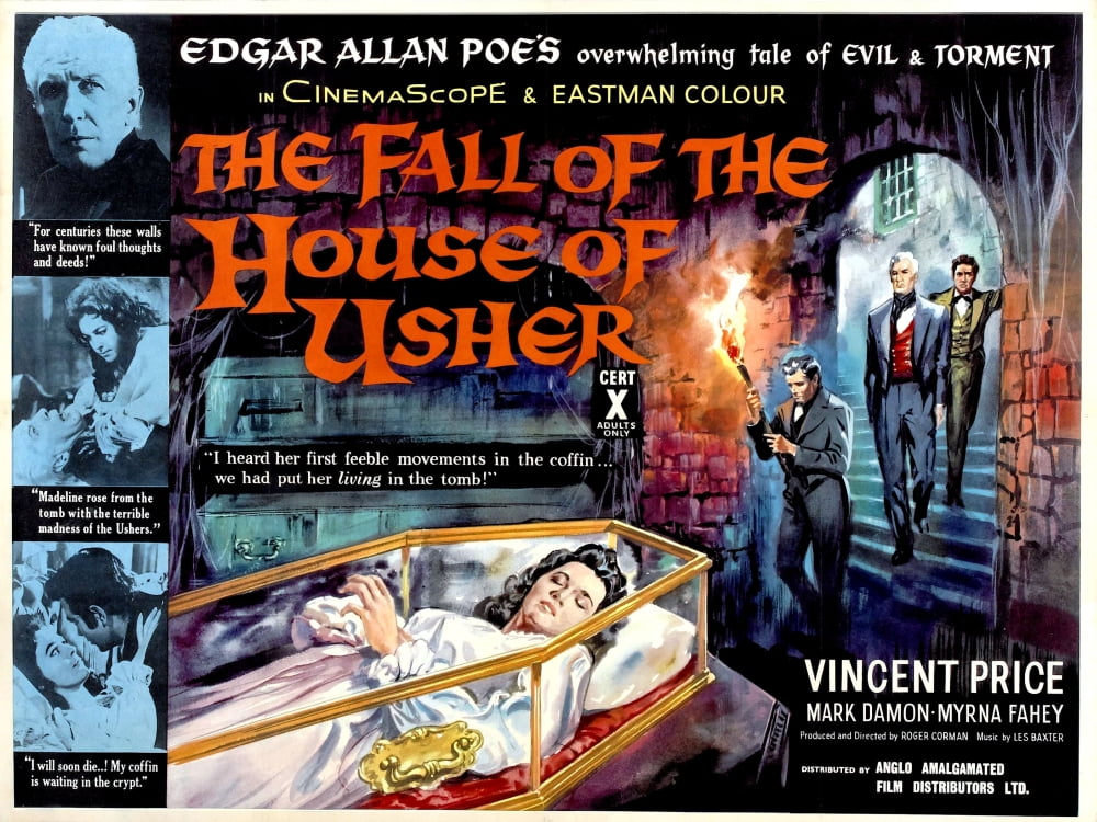 House of Usher Movie Poster Masterprint showcasing Edgar Allan Poe's classic tale.