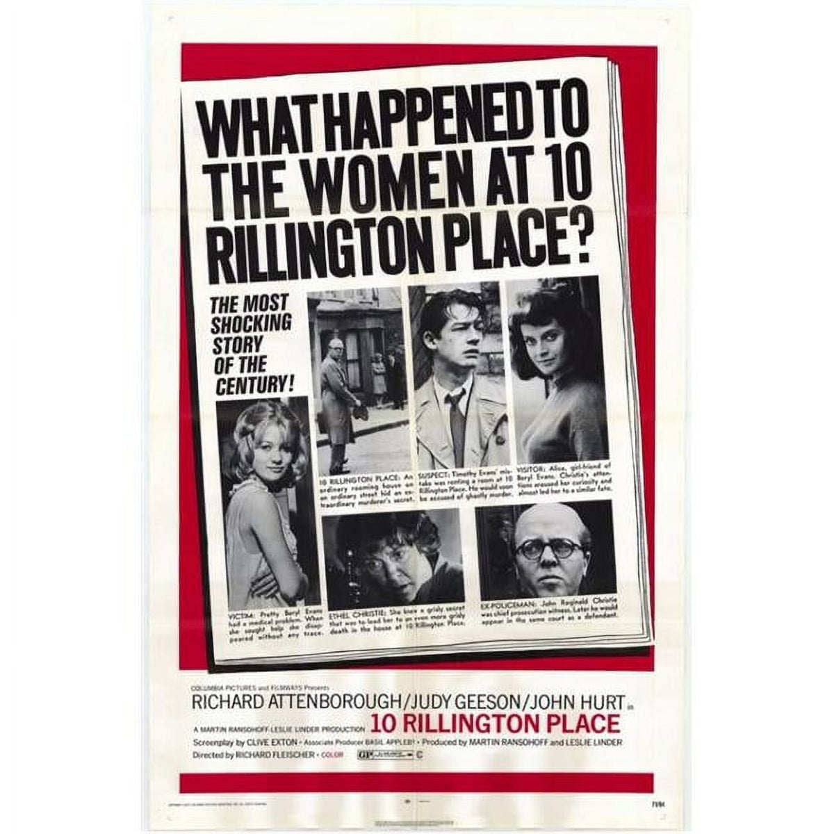 10 Rillington Place Movie Poster Print in 27x40 size.