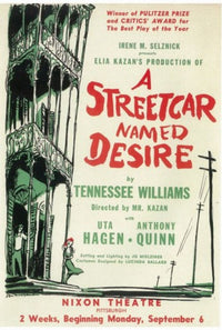 A Streetcar Named Desire Broadway movie poster 11x17